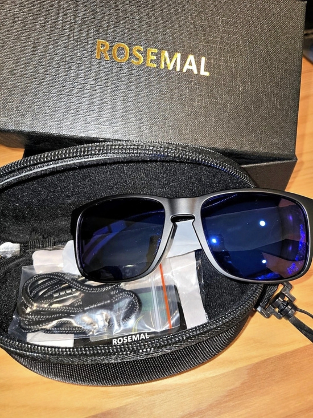 Rosemal 7192-BackBlue Black & Blue Sunglasses